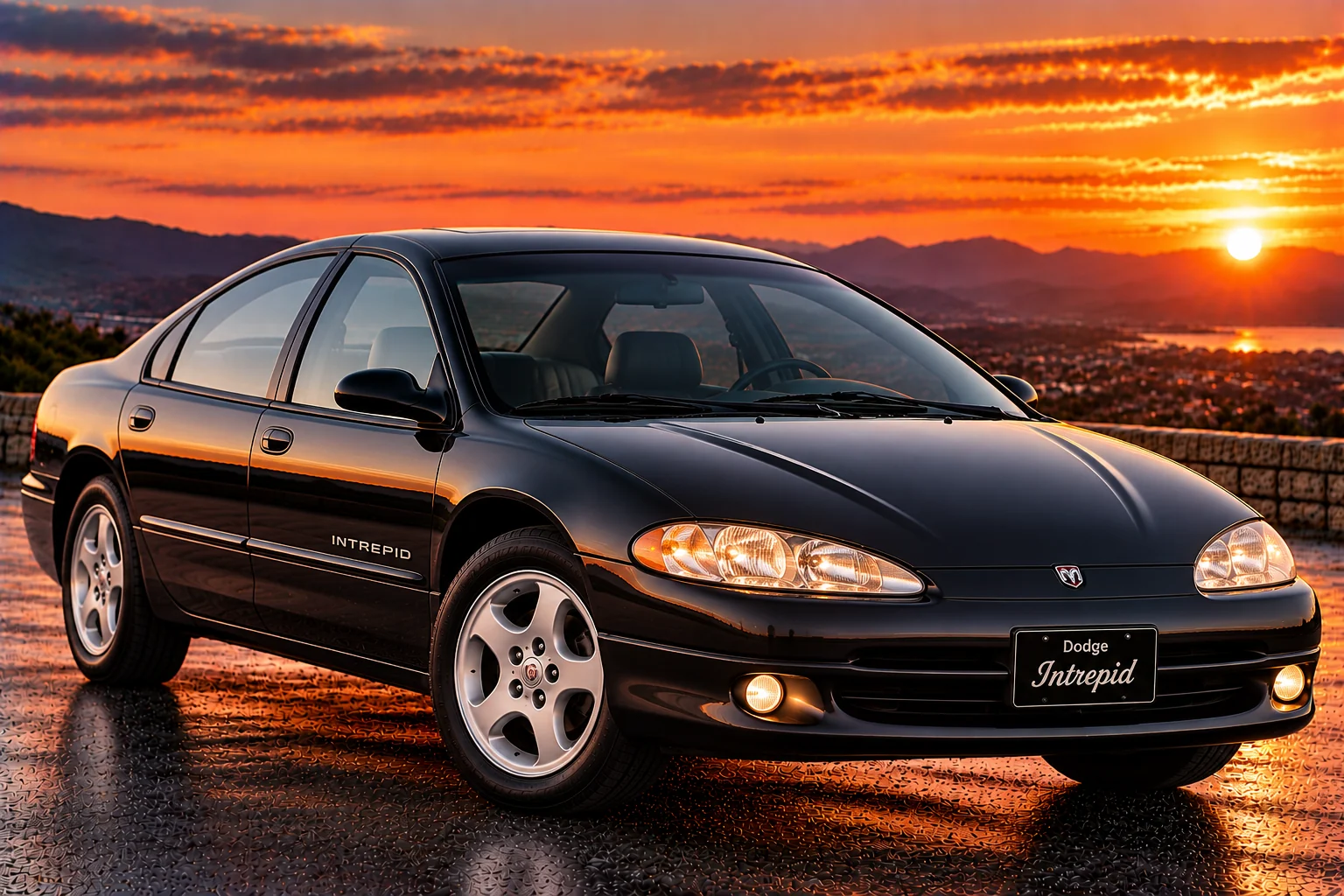 Second-generation Dodge Intrepid sedan (1998–2004), front three-quarter view