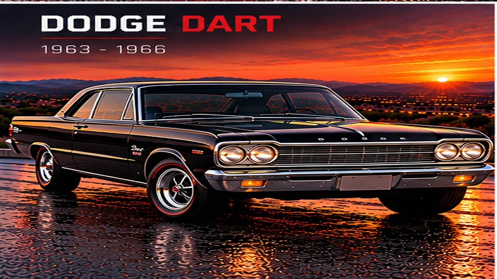 AI-generated editorial illustration: 1963–1966 (A-body) (Dart)