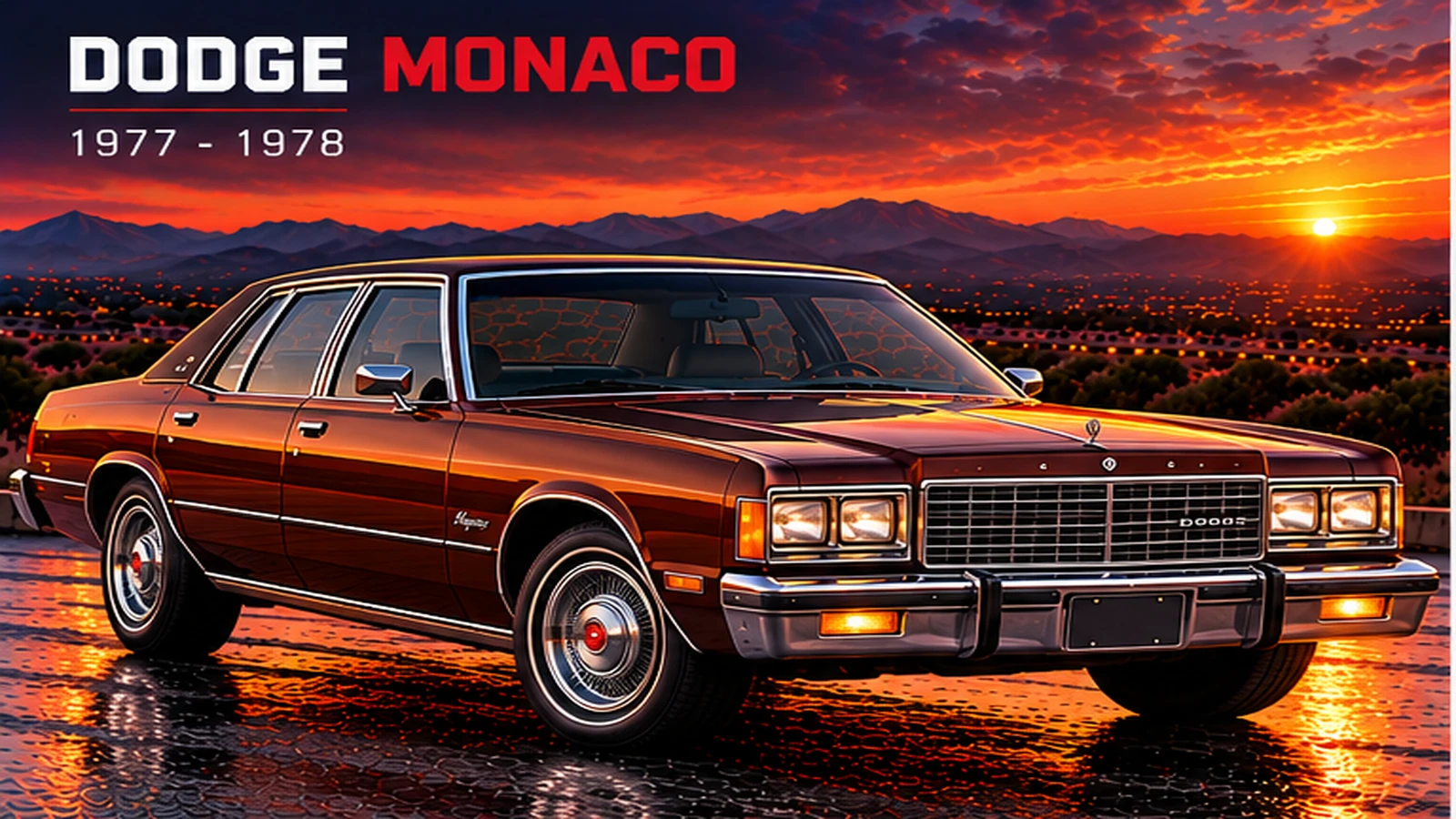 AI-generated editorial illustration: 1977–1978 (B-body) (Monaco)