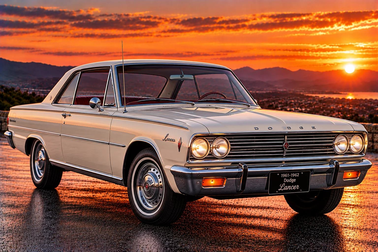 1961–1962 Dodge Lancer coupe, front three-quarter view