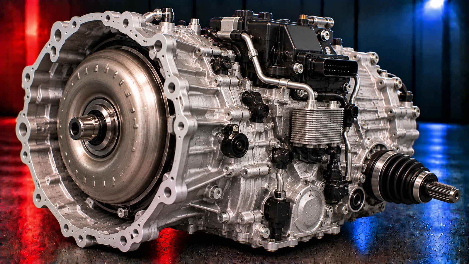 AI-generated editorial illustration: 6-speed automatic (2014 Avenger)