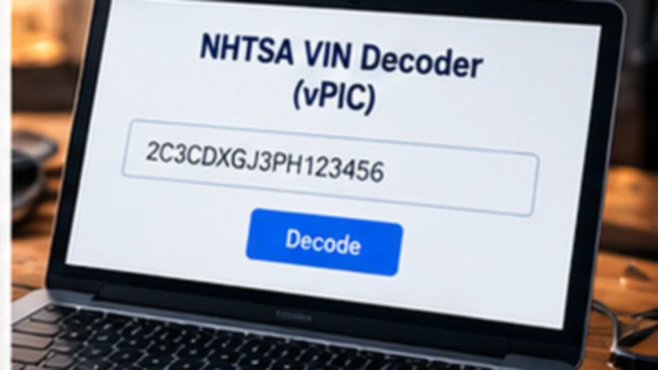 Concept illustration for nhtsa vin decoder