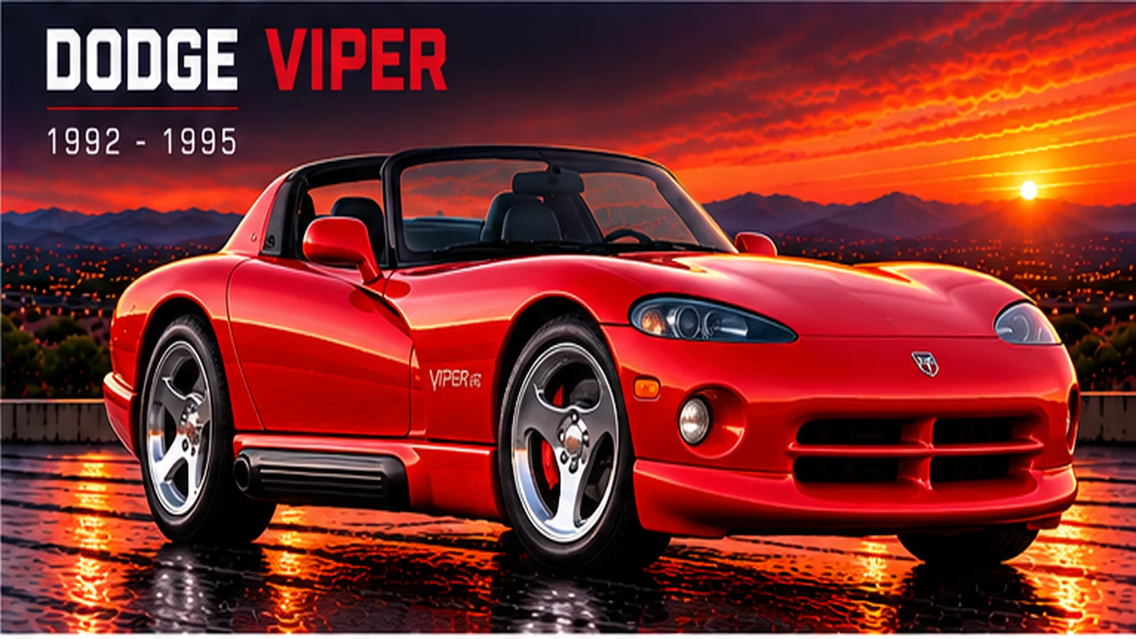 AI-generated editorial illustration: 1992–1995 (SR I) (Viper)