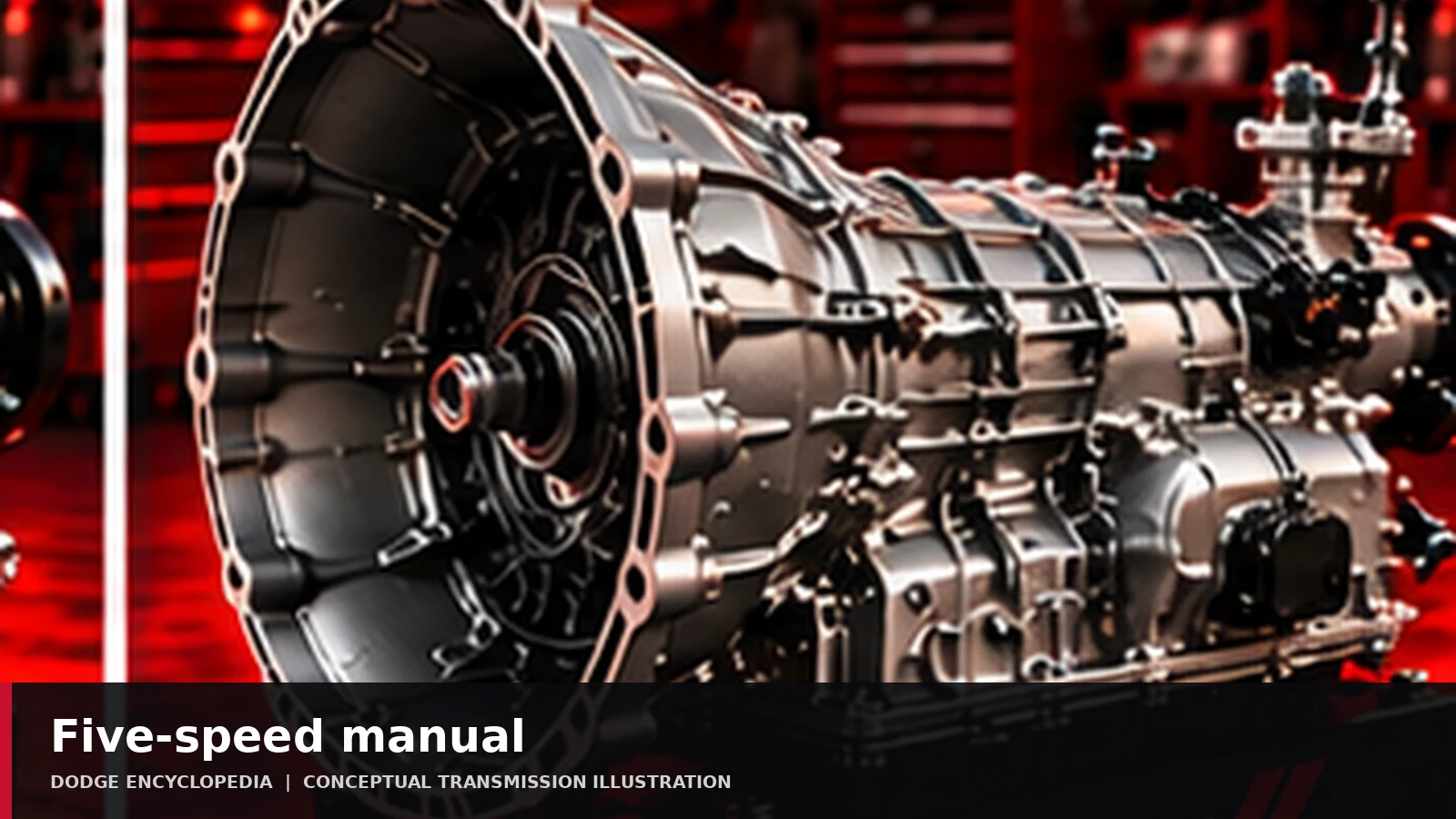 AI-generated editorial illustration: Five-speed manual (1994 Stealth)