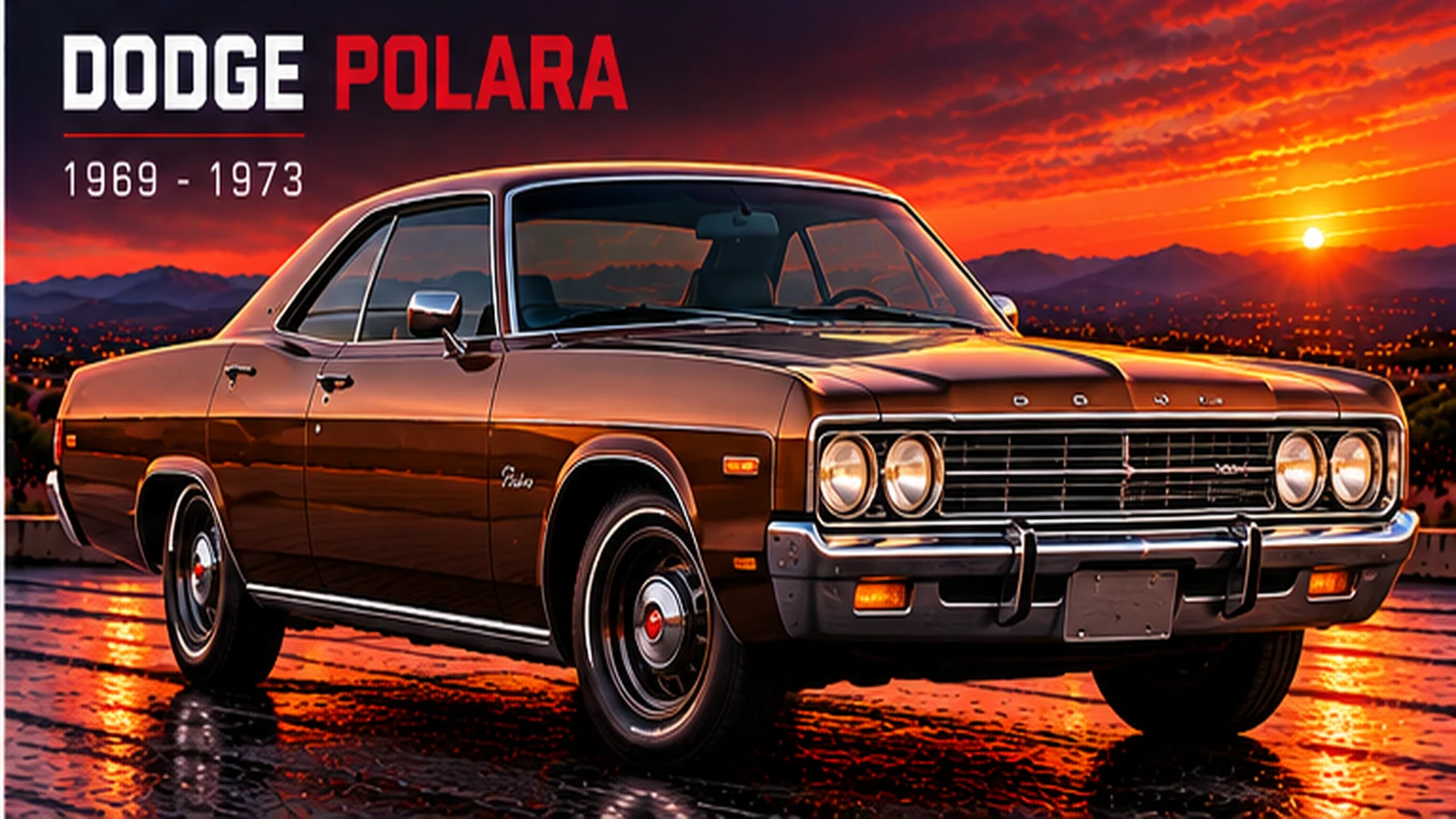 AI-generated editorial illustration: 1969–1973 (C-body) (Polara)