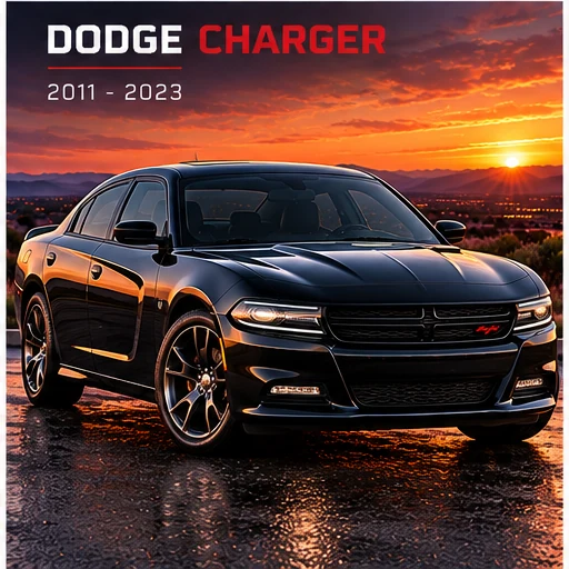 AI-generated editorial illustration: 2011–2023 (LD) (Charger)