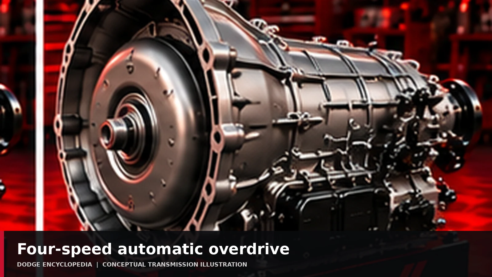AI-generated editorial illustration: Four-speed automatic overdrive (2005 Neon)