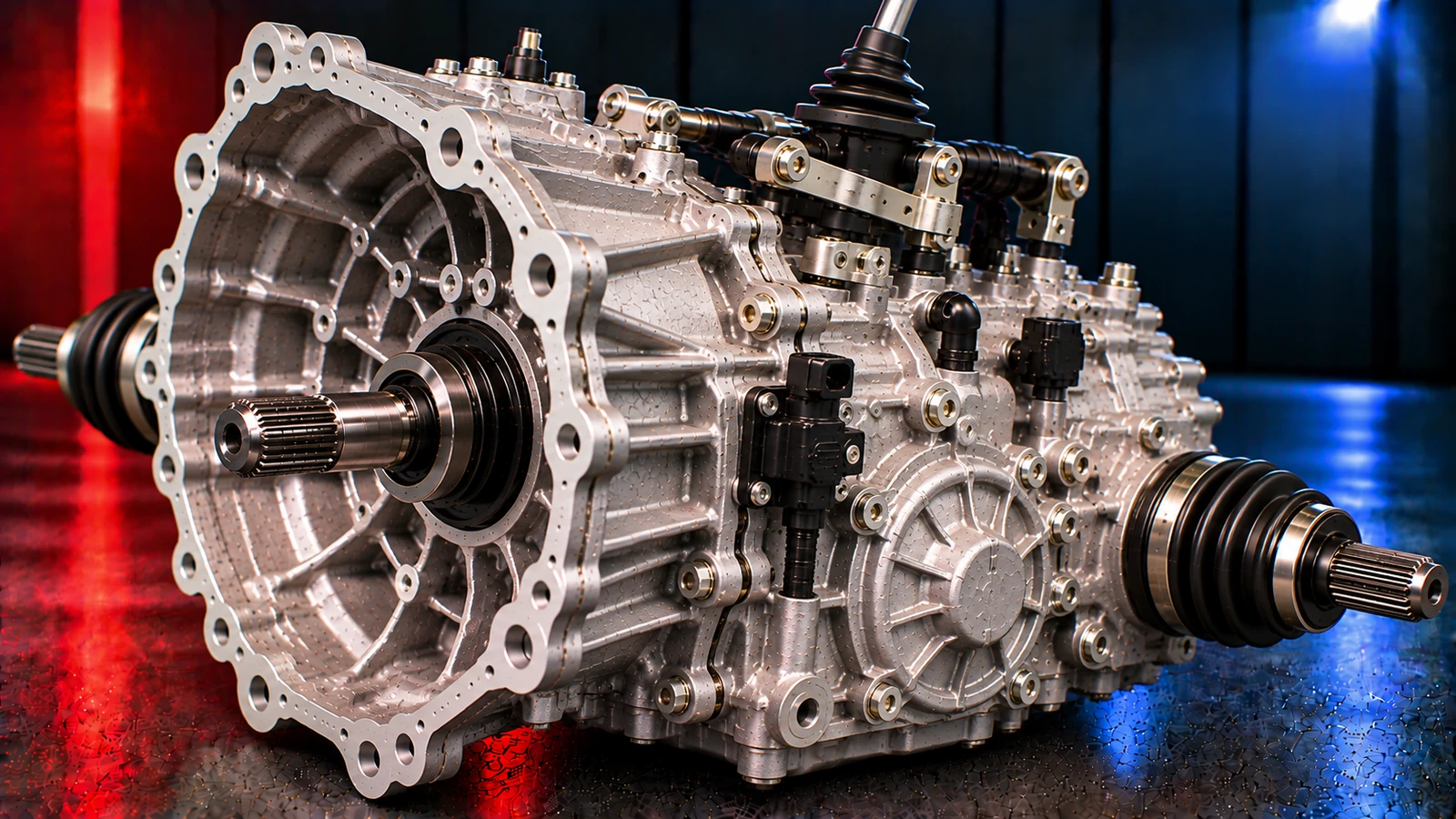 AI-generated editorial illustration: 5-speed manual (2005 Neon) (2005 Neon)
