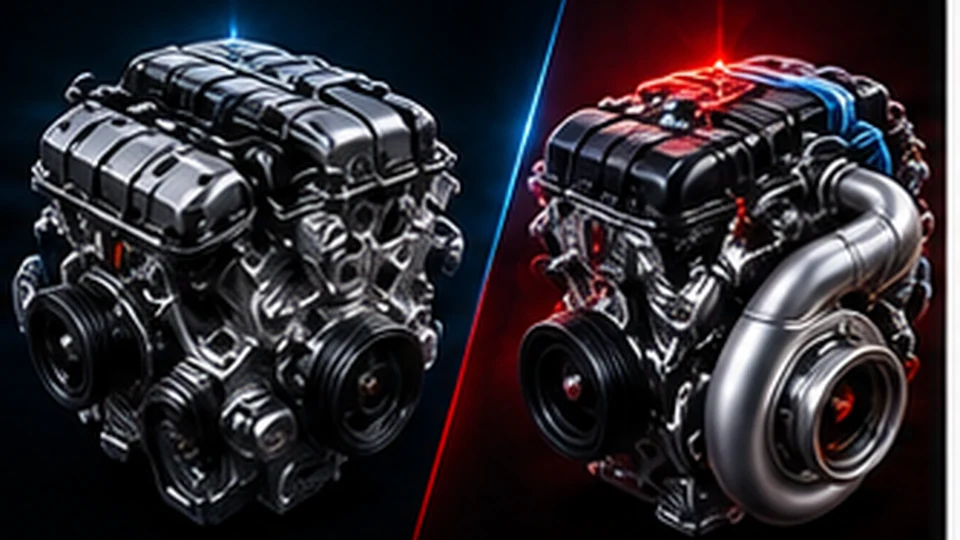 Concept illustration for naturally aspirated vs turbocharged