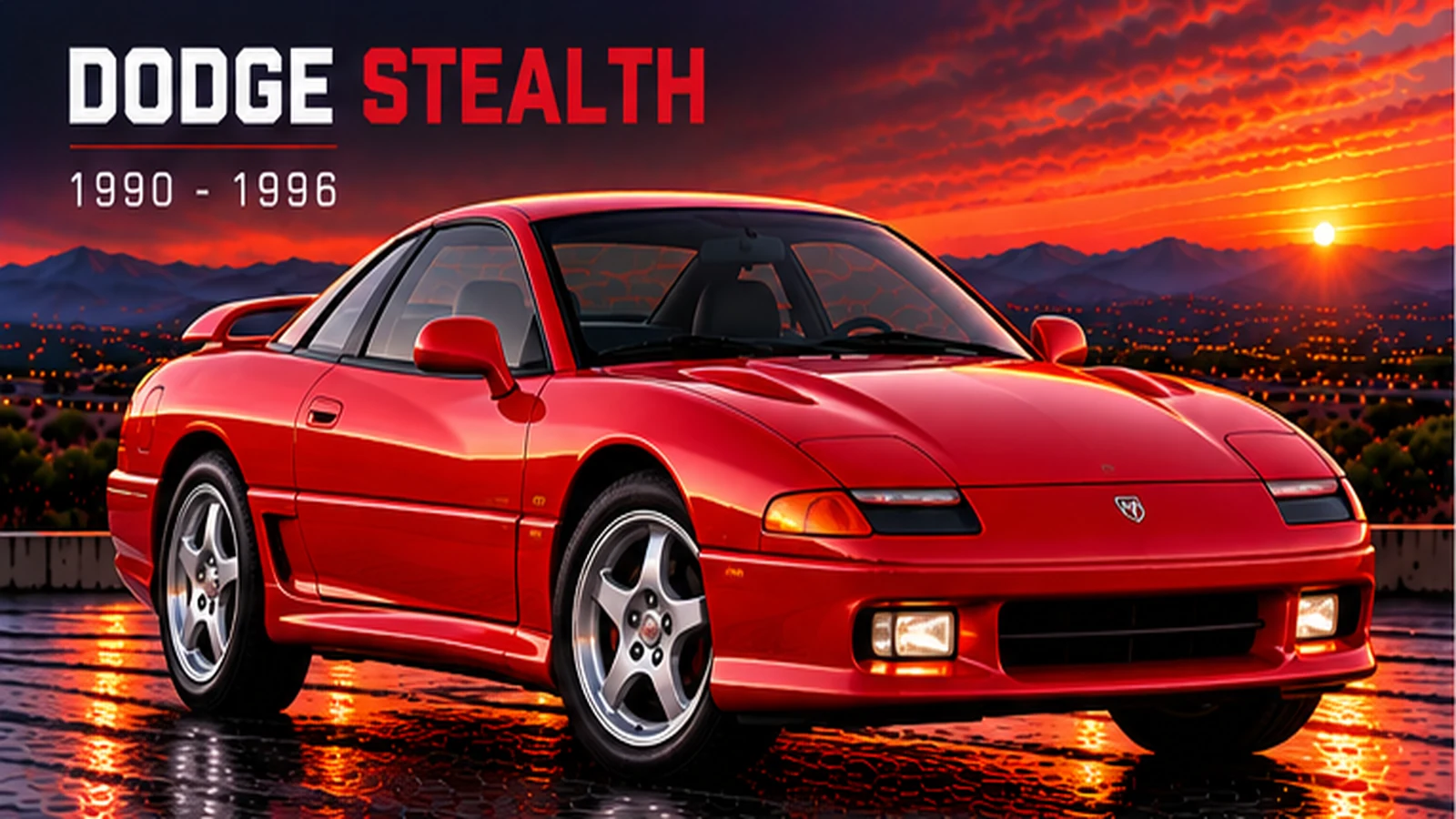 AI-generated editorial illustration: 1991–1996 (Stealth)