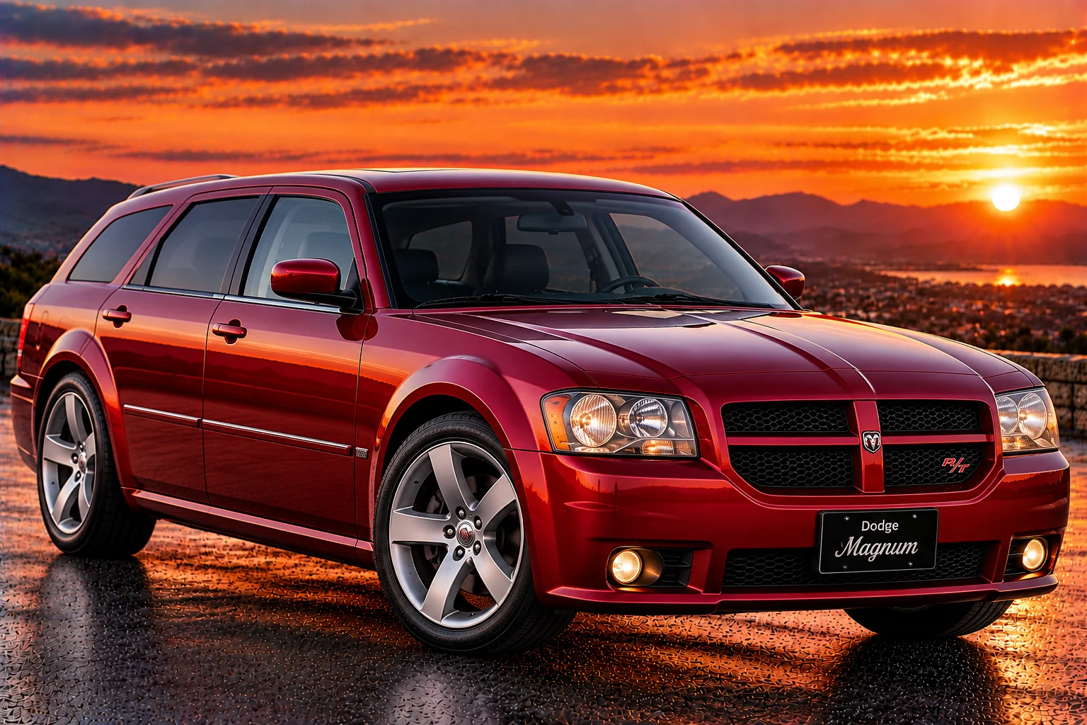 Dodge Magnum R/T wagon (2005–2008), front three-quarter view