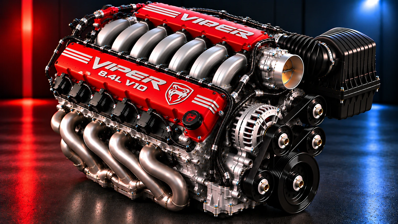 AI-generated editorial illustration: 8.4L V10 (2017 Viper) (2017 Viper)