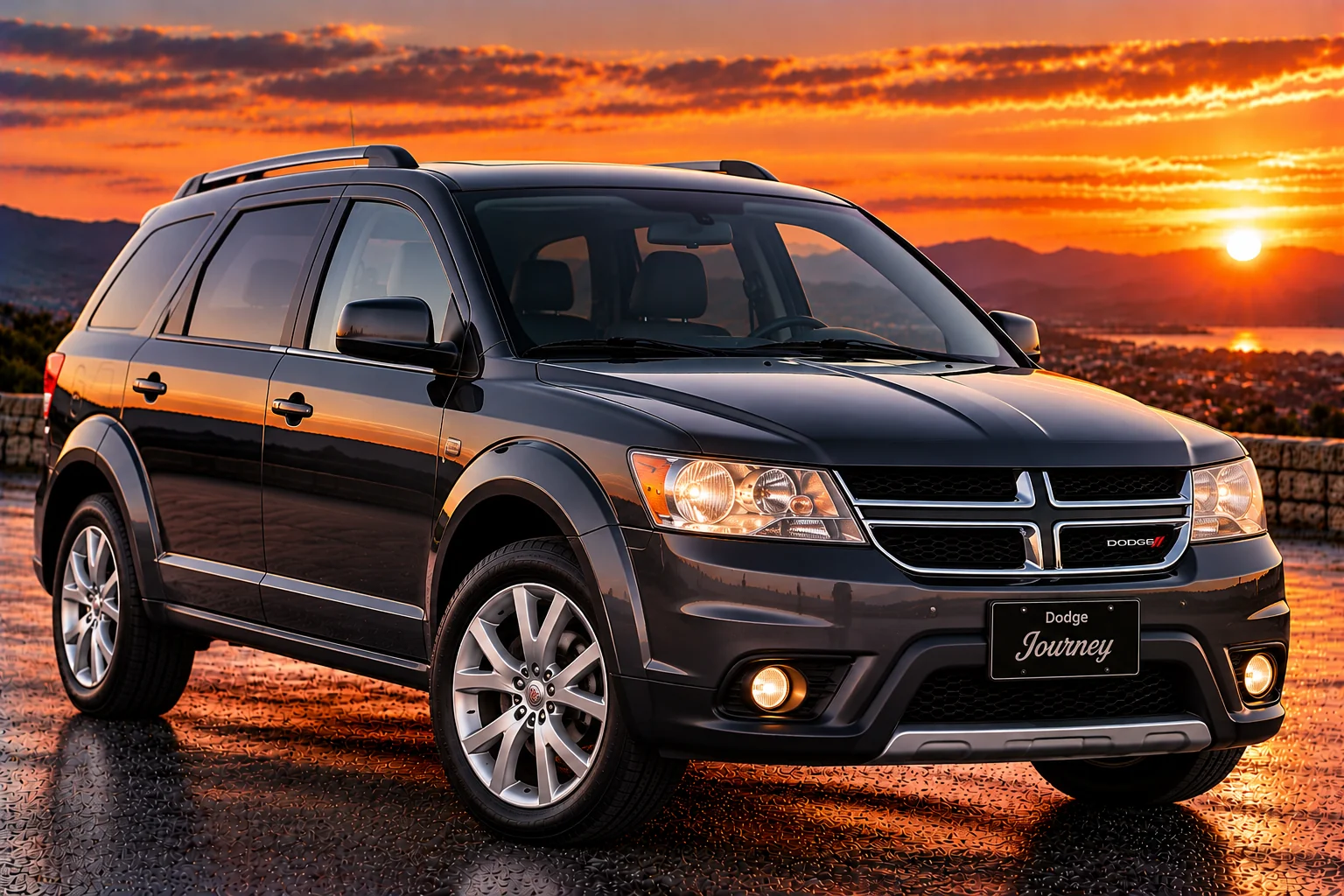 Dodge Journey midsize crossover SUV (2009–2020), front three-quarter view